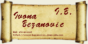 Ivona Bežanović vizit kartica